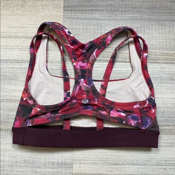 Lululemon Splendour Racerback Sports Bra Poppy Petals Multi size 4 - Picture 5 of 6